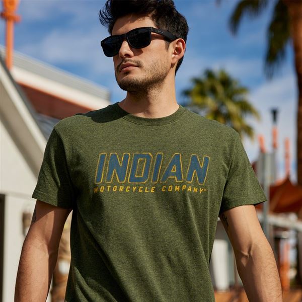 Pánské khaki tričko Indian - 2833283