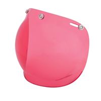 Open Face Retro Helmet Bubble Visor Red