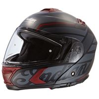 Matte Modular (Flip-Up) Helmet, Black Přilba vyklápěcí šedo-červená