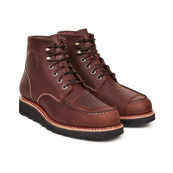 Pánské  kožené boty Indian Moc Toe  hnědé - 2861700