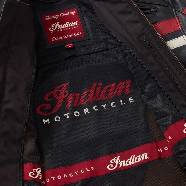 Indian Motorcycle pánská kožená bunda Freeway 2 – Černá – 2862634


