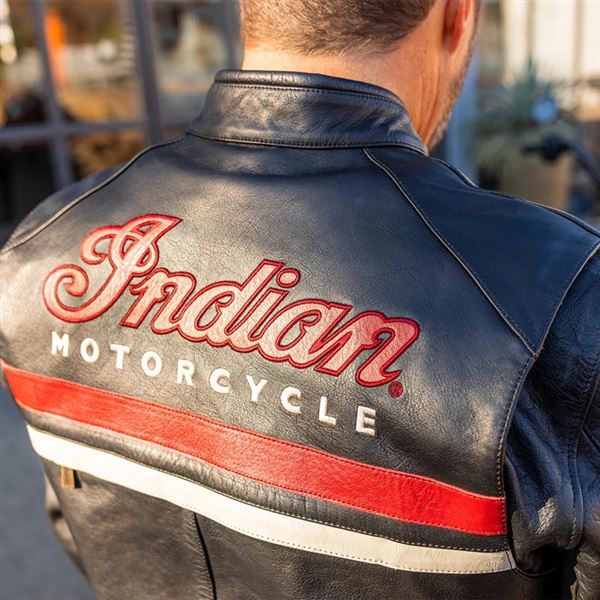 Indian Motorcycle pánská kožená bunda Freeway 2 – Černá – 2862634

