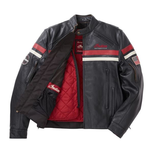 Indian Motorcycle pánská kožená bunda Freeway 2 – Černá – 2862634

