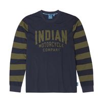 Men's Sleeve Stripe Long Sleeve Tee, Navy