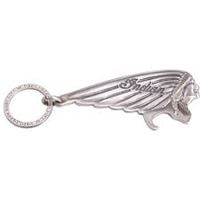 Metal Keychain with Bottle Opener and Indian Motorcycle® Headdress Logo, Silver