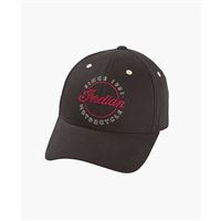Velcro Closure Original Hat with Indian Motorcycle® Logo, Black