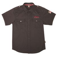Men's Short-Sleeve Button Down Work Shirt, Black