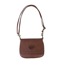 Indian Womans Brown Leather Cross Body Purse Bag