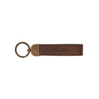 Leather Keychain with Embossed Indian Motorcycle® Logo, Brown