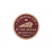 Indian Motorcycle® American Icon Logo Leather Patch, Red