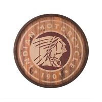 Icon 23.6 in. Circle Barrel Pine Wood Sign