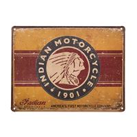 First Motorcycle 15.7 in. x 11.8 in. Embossed Metal Sign