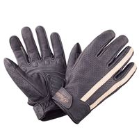 Men's Perforated Leather Route Riding Gloves, Black