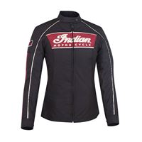 Women's Casual Lightweight Retro Jacket with Red Stripe, Black