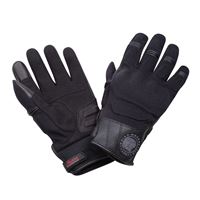 Men's Lightweight Modern Riding Gloves with Padded Knuckles, Black