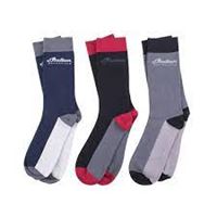Men's Mid-Calf Crew Socks, 3 Pack, Black/Gray/Navy