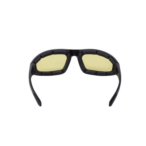 Icon Riding Glasses/Protective Eyewear with Yellow Lens, Black