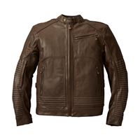 Men's Leather Phoenix Riding Jacket with Removable Lining, Brown