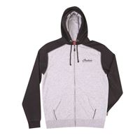 Men's Full-Zip Hoodie Sweatshirt with Icon Logo, Black/Gray
