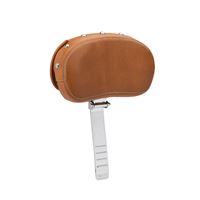 Genuine Leather Rider Backrest Pad - Tan with Studs