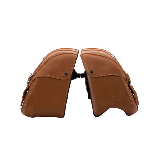 Genuine Leather Saddlebags - Desert Tan