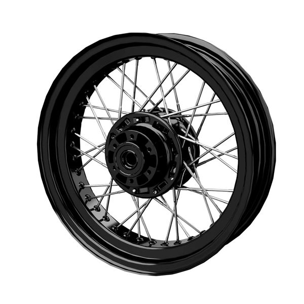 Rear Laced Wheel - Gloss Black