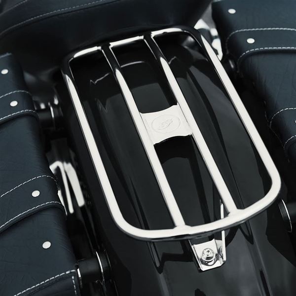 Steel Rear Solo Luggage Rack, Chrome